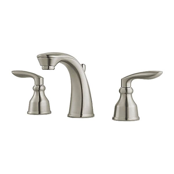 Dual Handle Bathroom Faucet, Brushed Nickel 3 Hole