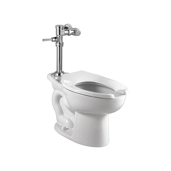 Madera Ec El-1.28 Man Fv Systm, 1.28 gpf, Flushometer, Floor Mount, Elongated, White