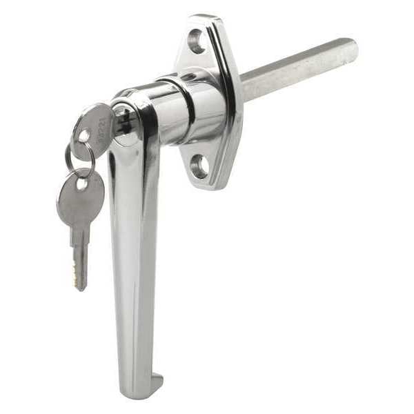 Door Handle Lock, Keyed, Diecast Zinc, Chrome Plated (Single Pack)