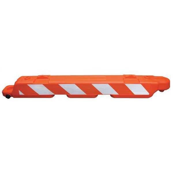 Airport Barricade, Plastic, High-Intensity Prismatic, 10 in Height, 96 in Length, 25 lb