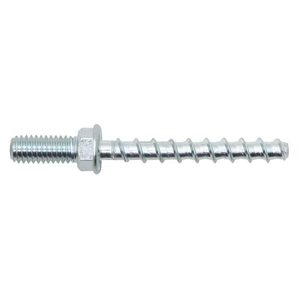 Hangermate Vertical Rod Hanger, Concrete, 1/4 in Size, 2-1/2" L, Steel Zinc Plated, 25 PK