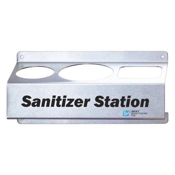 6-13/32"H x 14-1/2"W x 6-13/64" D, Wall Bracket for Wipe Canister, Quart and Liter Bottle