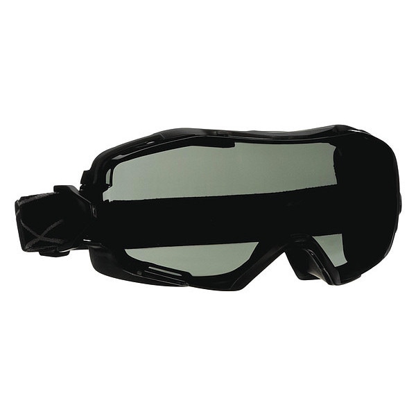 Safety Goggles, Gray Lens, Scotchgard Anti-Fog Lens, Direct Vented, Nylon Strap, 6000 Series