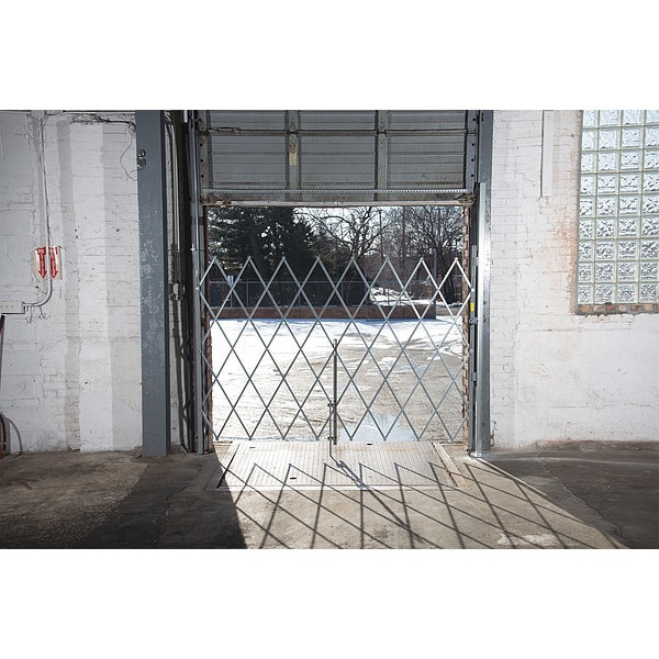 Folding Gate, Gray, 3 to 4 ft. Opening W