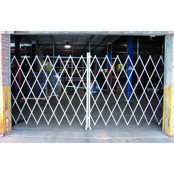 Folding Gate, Gray, 10 to 12 ft. Opening W