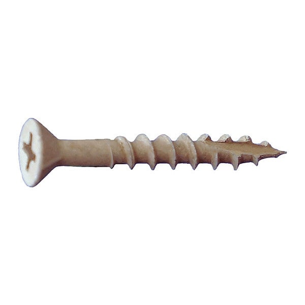 Deck Screw, #8 x 1-1/4 in, Steel, Flat Head, Phillips Drive, 7500 PK
