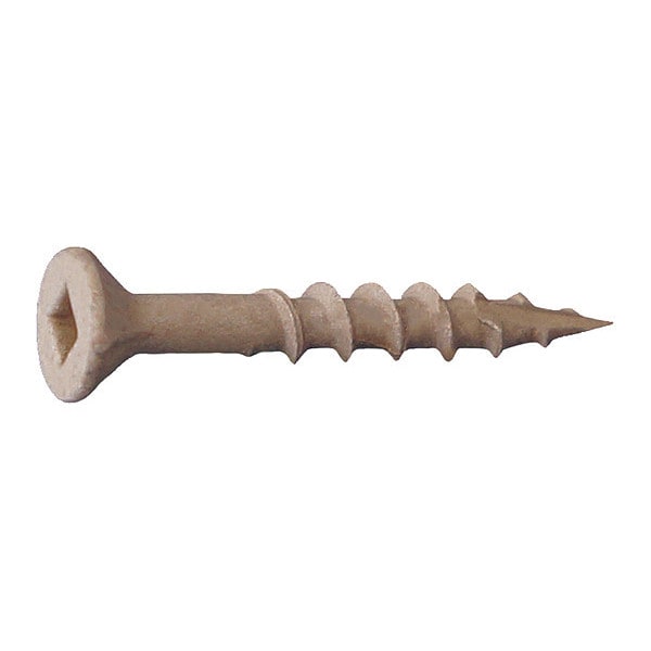 Deck Screw, #10 x 3 in, Steel, Flat Head, Square Drive, 1500 PK