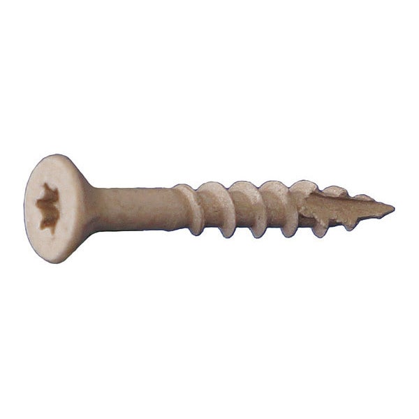 Deck Screw, #10 x 3 in, Steel, Flat Head, Torx Drive, 1500 PK
