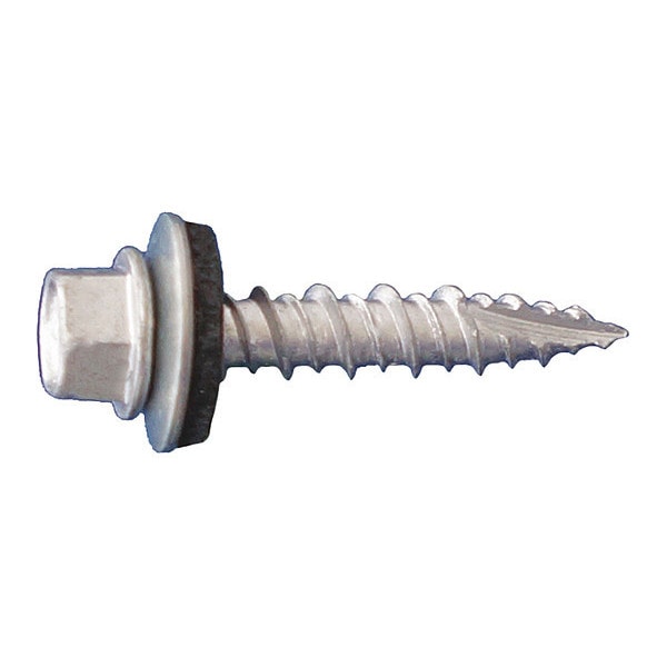 1-1/2"-14 x Self-Drilling Screw, Dagger Guard Steel, 10 in L, 2500 PK