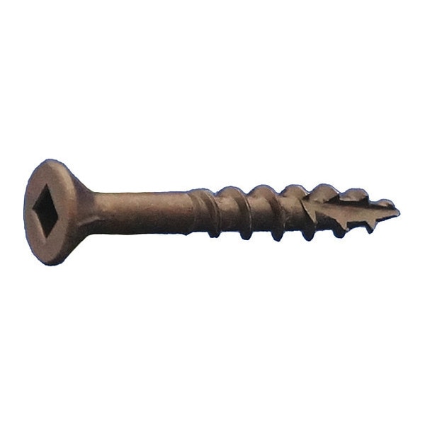 Wood Screw, #10, 3 in, Oil Rubbed Low Carbon Steel Flat Head Square Drive, 1500 PK