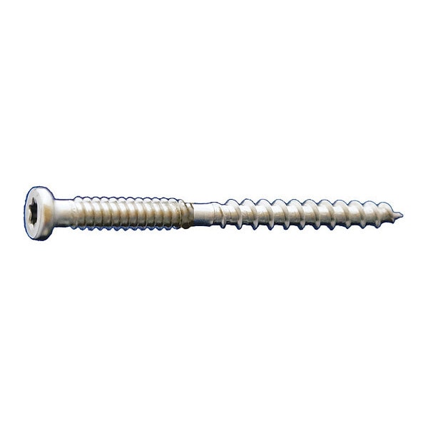 Deck Screw, #10 x 2-1/2 in, 18-8 Stainless Steel, Button Head, Torx Drive, 2000 PK