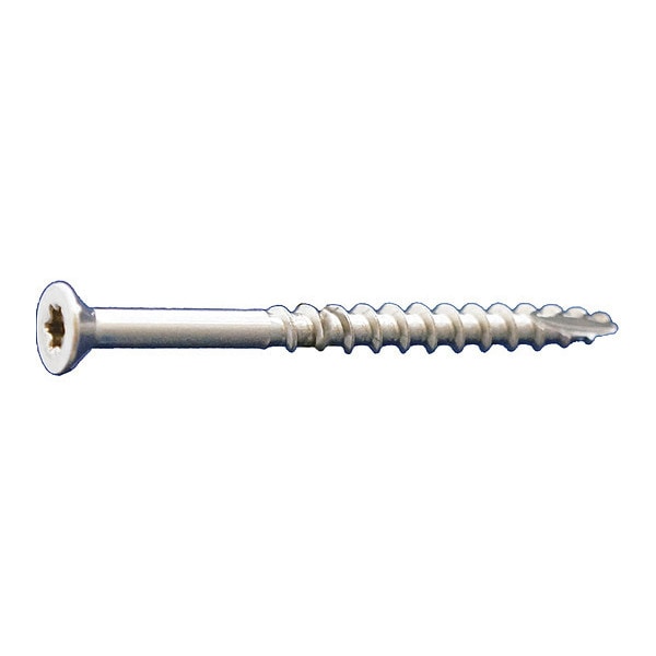 Deck Screw, #10 x 2-1/2 in, 316 Stainless Steel, Flat Head, Torx Drive, 2000 PK