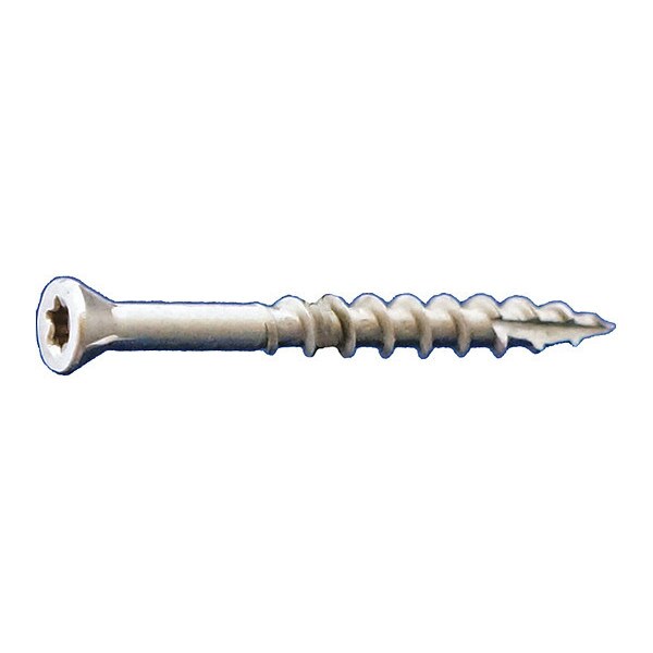 Deck Screw, #7 x 1-5/8 in, 18-8 Stainless Steel, Trim Head, Torx Drive, 5000 PK