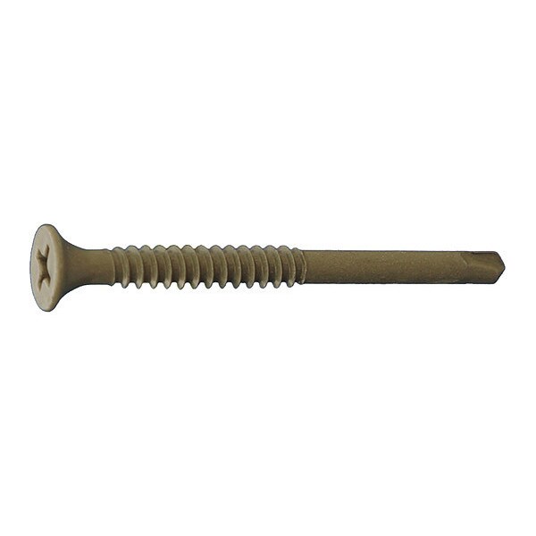 Self-Drilling Screw, #8 x 1-15/16 in, Dagger Guard Steel Flat Head Phillips Drive, 5000 PK