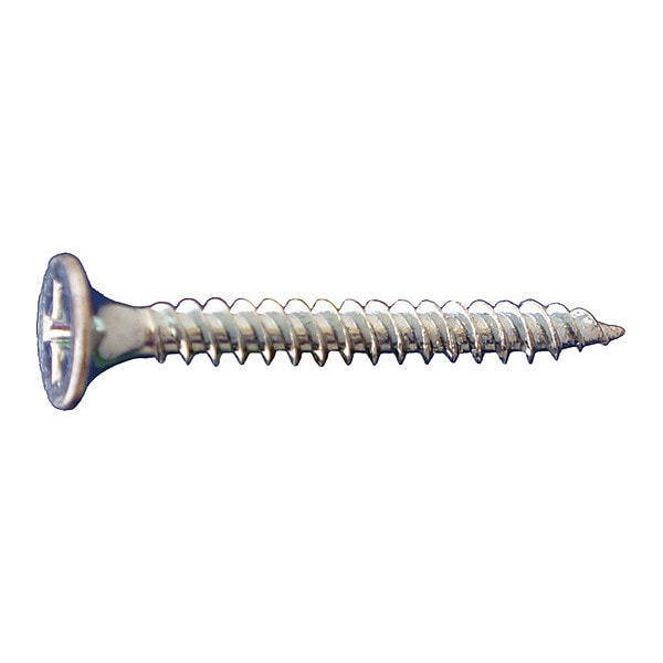 Drywall Screw, #6 x 1-1/4 in, Flat Head Phillips Drive, 8000 PK