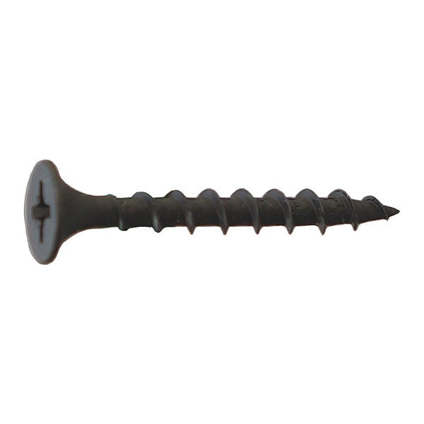 Drywall Screw, #10 x 3-1/2 in, Flat Head Phillips Drive, 1500 PK
