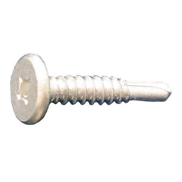 Self-Drilling Screw, #10 x 1-1/2 in, Dagger Guard Steel Pancake Head Phillips Drive, 3000 PK