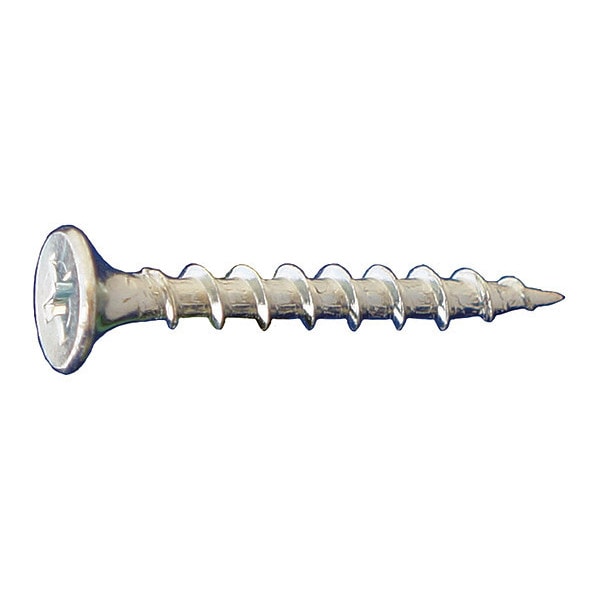 Drywall Screw, #6 x 1 in, Flat Head Phillips Drive, 10000 PK