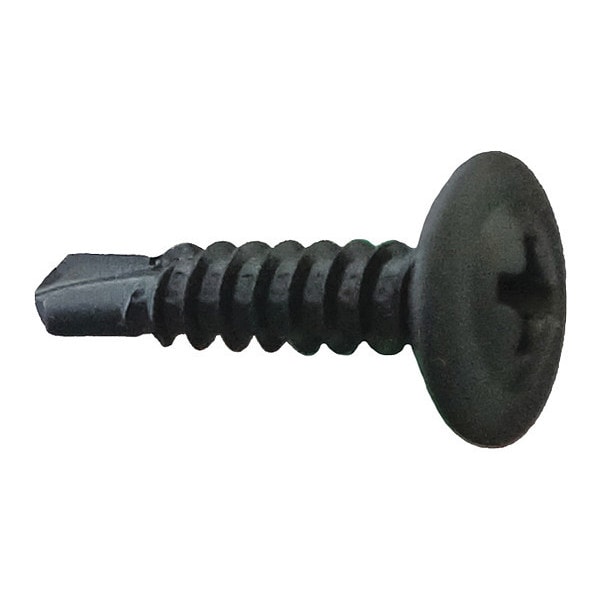 Self-Drilling Screw, #8 x 1/2 in, Phosphate Steel Truss Head Phillips Drive, 10000 PK