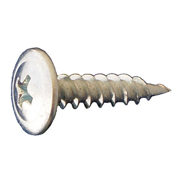 Sheet Metal Screw, #8 x 3/4 in, Zinc Plated Steel Truss Head Phillips Drive, 8000 PK