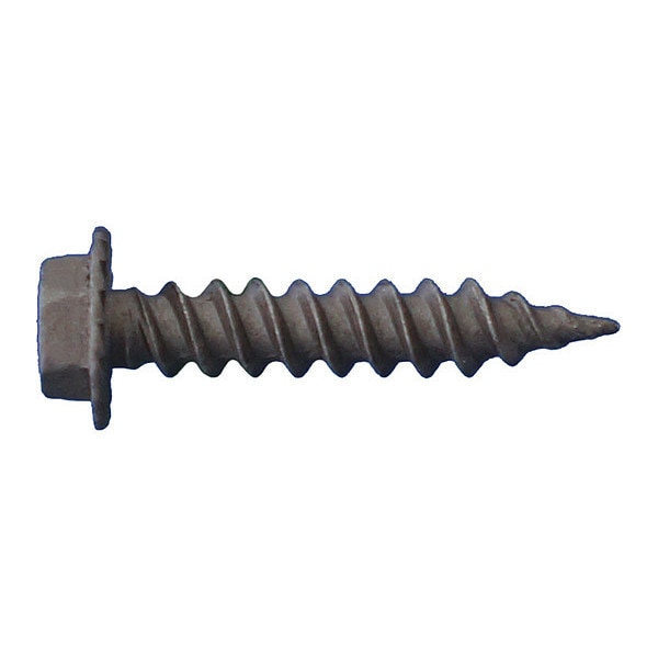 Sheet Metal Screw, #10 x 3 in, Bronze Plated Steel Flange Hex Head External Hex Drive, 1500 PK