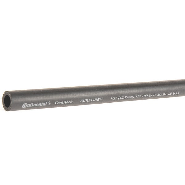 1/2 in ID x 75 ft L Garden Hose, EPDM Tube, Black