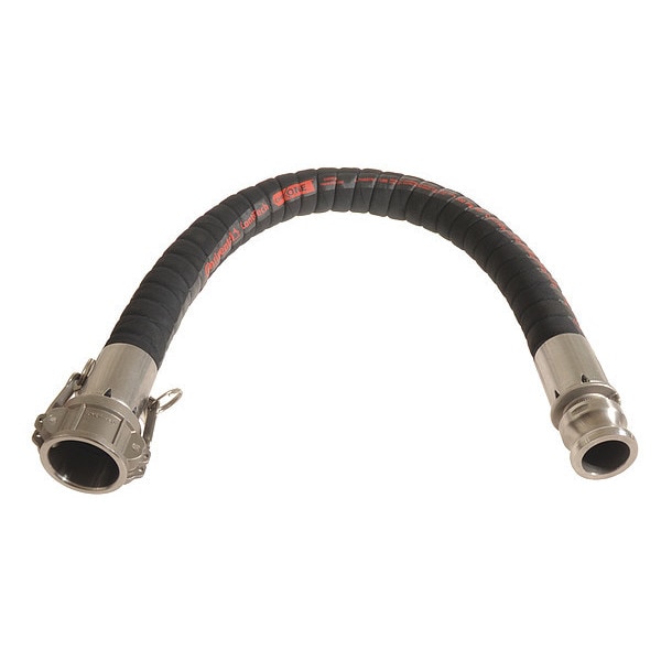 Chemical Hose, 1-1/2" ID x 15 ft., Black