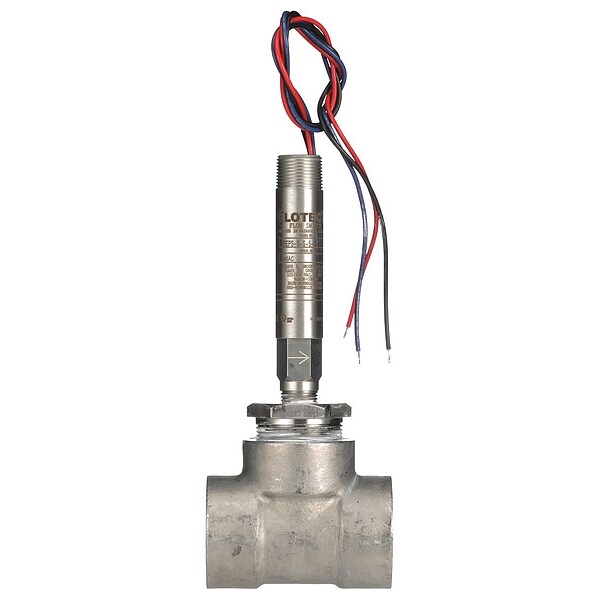 Mini-size flow switch, stainless steel upper and lower body, 1-1/2" NPT, stainless steel tee.