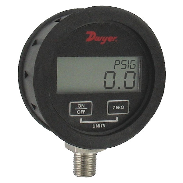 Digital Process Pressure Gauge, 0 to 200 psi psi, 3 in Dial, 1/4 in NPT, Bottom Location