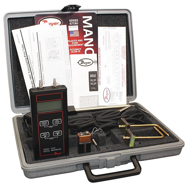 Air velocity kit, 0-10" w.c.
