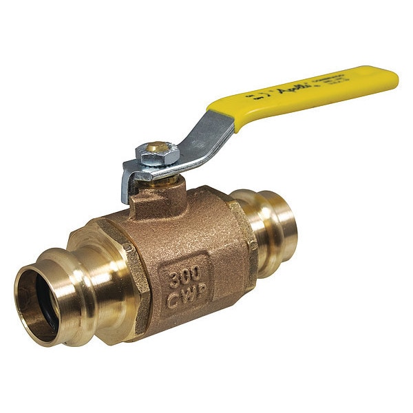 Manual 2-Way Ball Valve, Press, Brass
