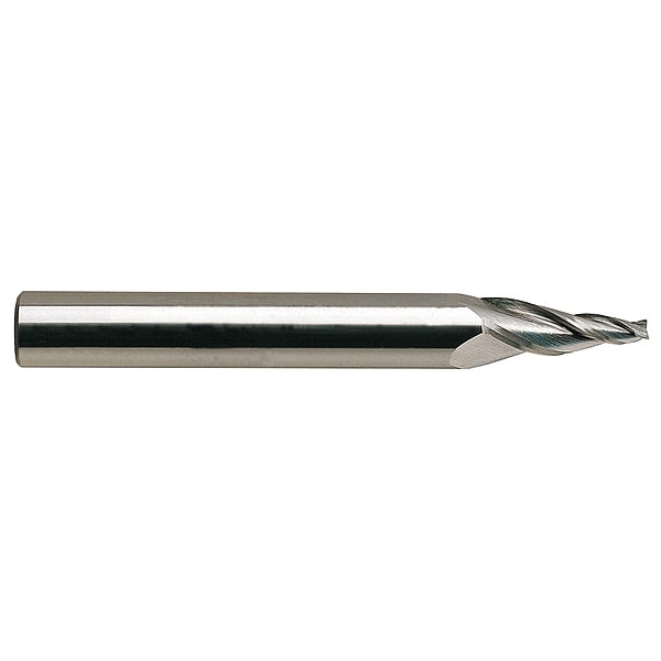 Tapered End Mill, Single End, 1/2", Carbide
