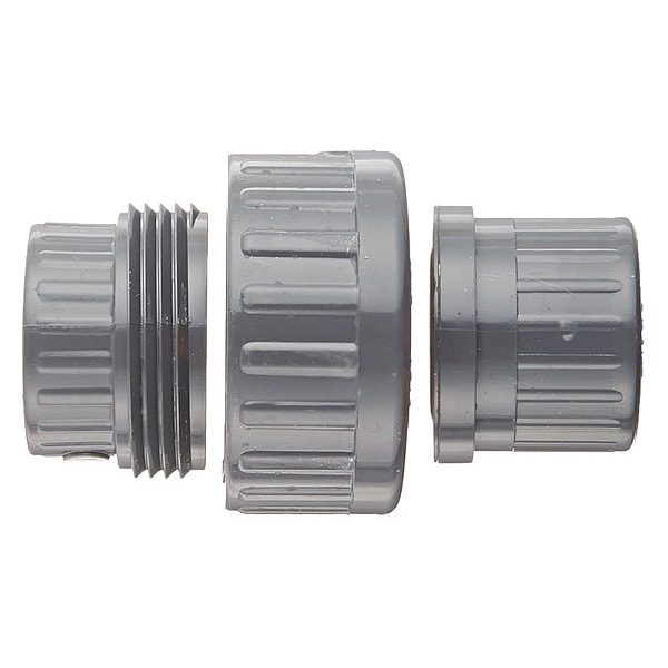 PVC Threaded PVC Union, FNPT x FNPT, 1 in Pipe Size