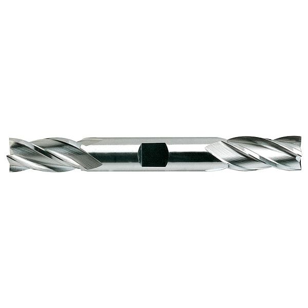 Cobalt End Mill, Double, 1/4inDia, Non-Cntr