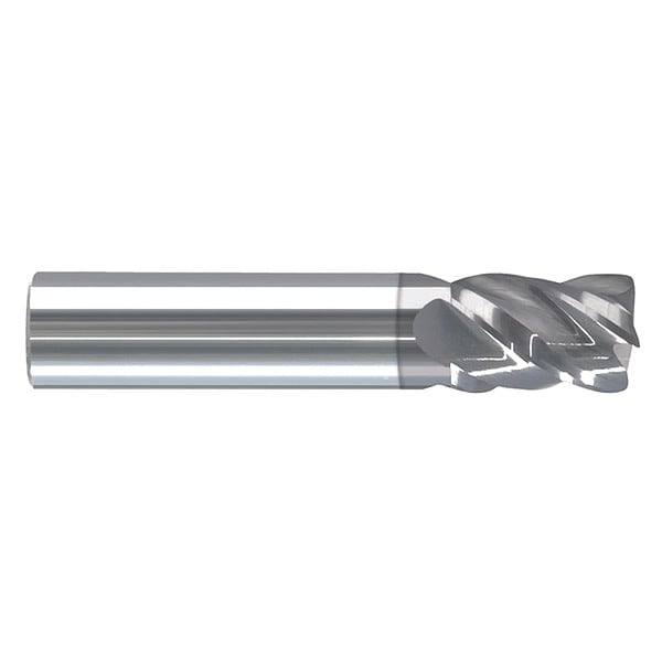 Cor Rad End Mill, 3/16", Carb, 0" rad, Overall Length: 2 in