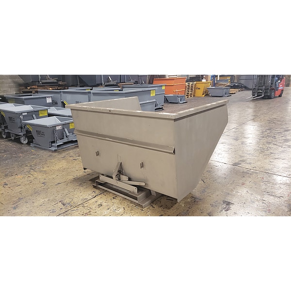 Self Dumping Hopper, Gray, 6,000 lb