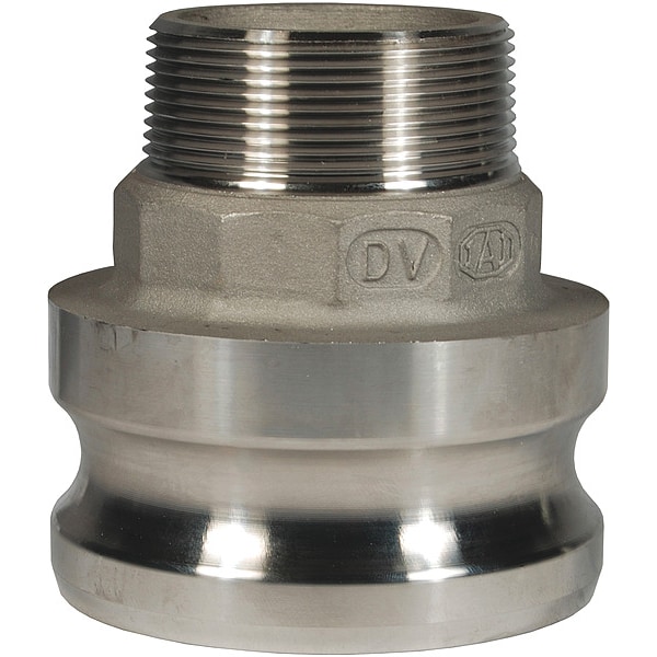 Cam and Groove Adapter, 1-1/2", 2", SS