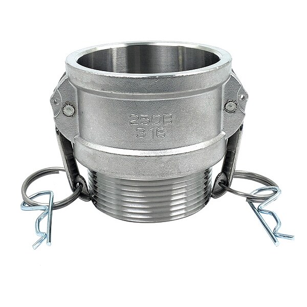 Cam and Groove Coupling, 2-1/2", 316 SS, Coupling Type: Type B