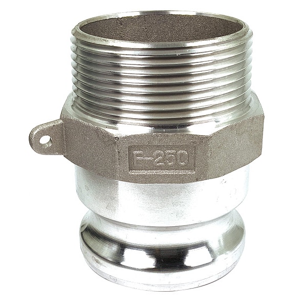 Cam and Groove Adapter, 2-1/2", Aluminum, Plug Length: 2"