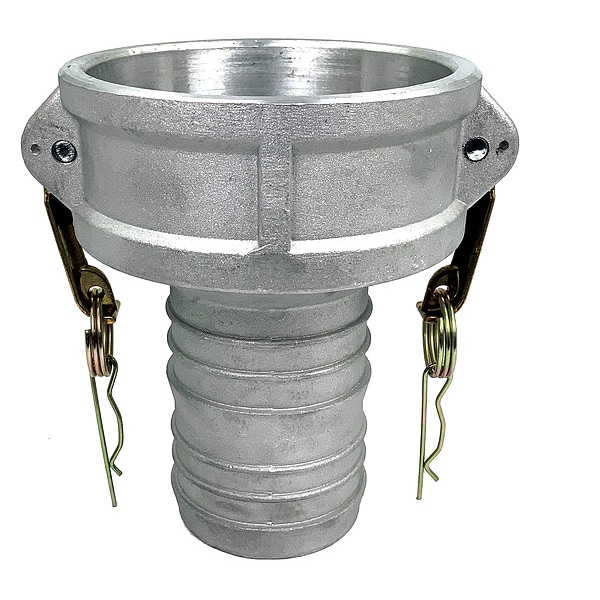 Cam and Groove Coupling, 4", Aluminum, For Hose I.D.: 3 in