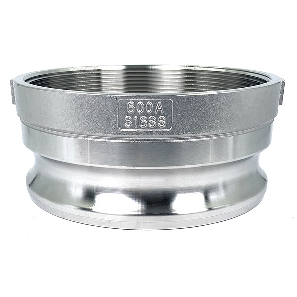 Cam and Groove Adapter, 6", 316 SS