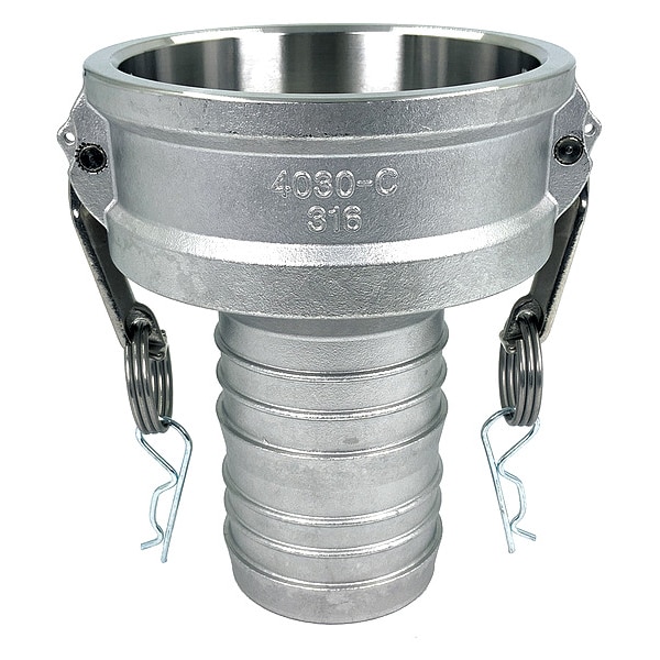 Cam and Groove Coupling, 4", 316 SS