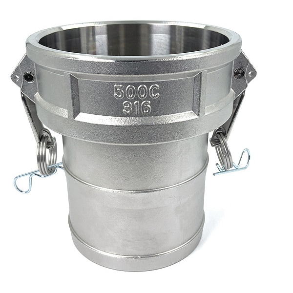 Cam and Groove Coupling, 5", 316 SS, Coupling Type: Type C