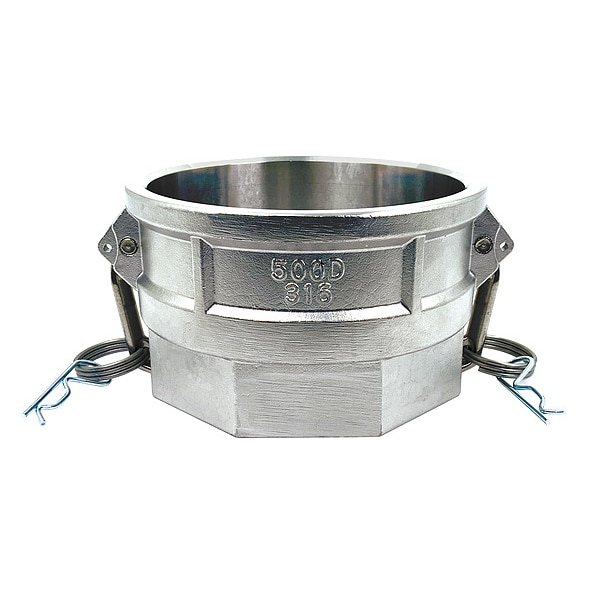 Cam and Groove Coupling, 5", 316 SS, Fitting Type: FNPT