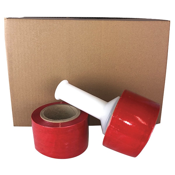 Stretch Wrap, 80 ga, Red, Standard Duty