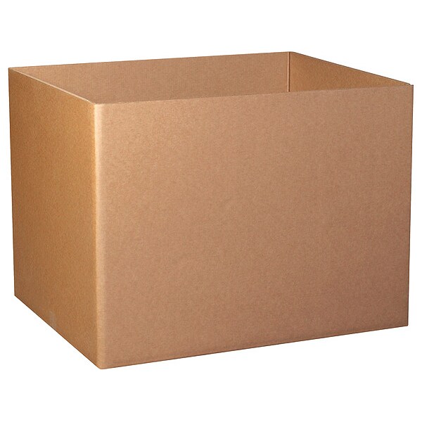 46 3/4 in x 38 3/4 in x 37 in Shipping Box, Kraft, Corrugate, Triple Wall, 90 ECT