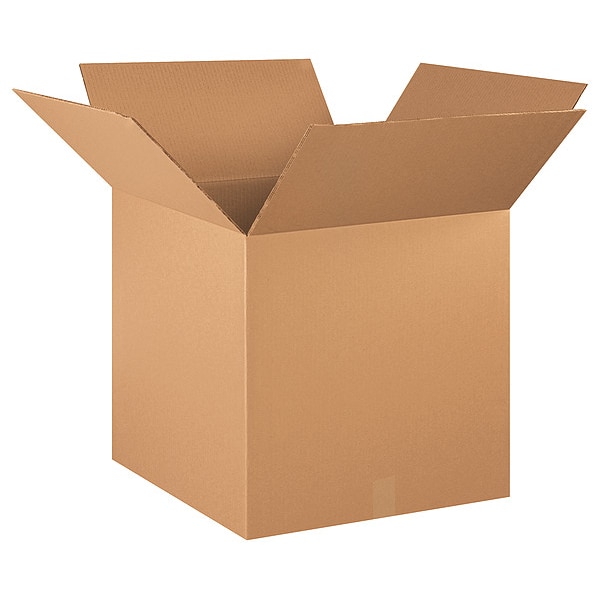 20 in x 20 in x 20 in Shipping Box, Kraft, Corrugate, Double Wall, 71 ECT