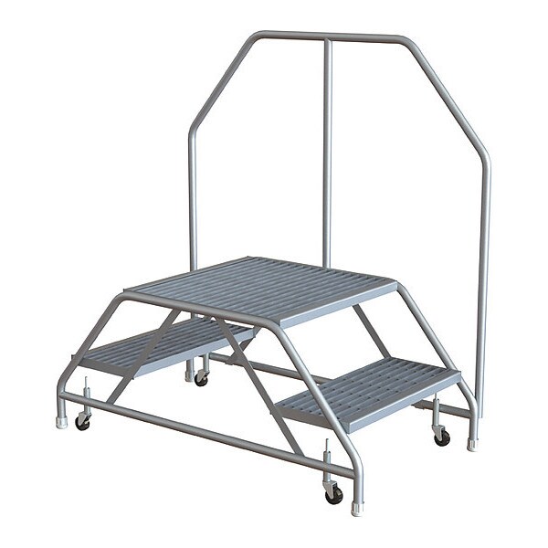 Rolling Step Stool with Handrail, 2-Step