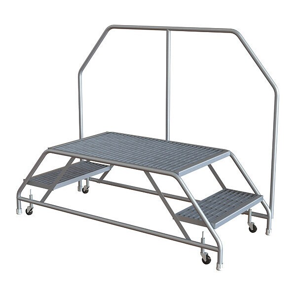 Rolling Step Stool with Handrail, 2-Step