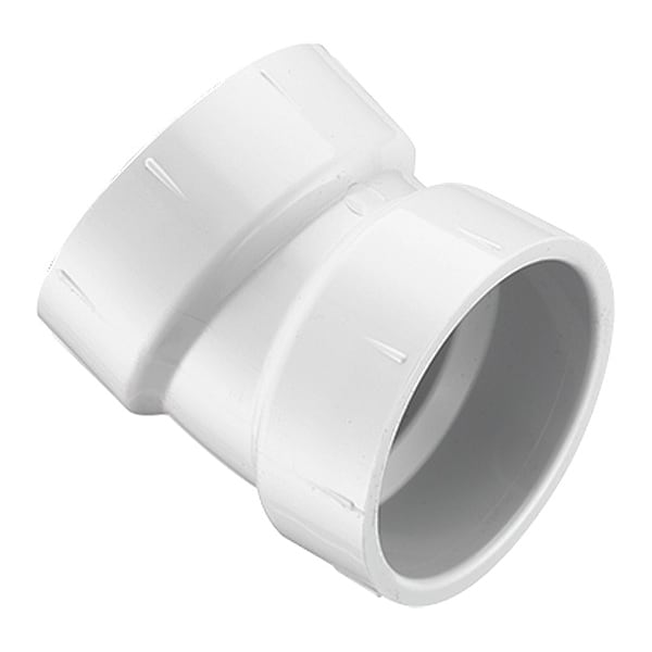 PVC Elbow, 22-1/2 Degrees, Socket, 6 in Pipe Size